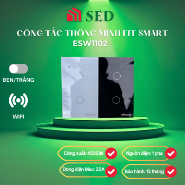 Công tắc thông minh ESW1102 WiFi EITsmart 2 nút