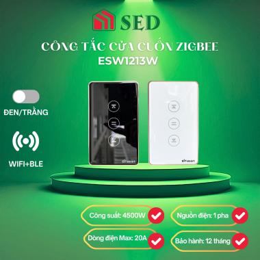 Công tắc cửa cuốn ESW1213W thông minh WiFi EIT Smart