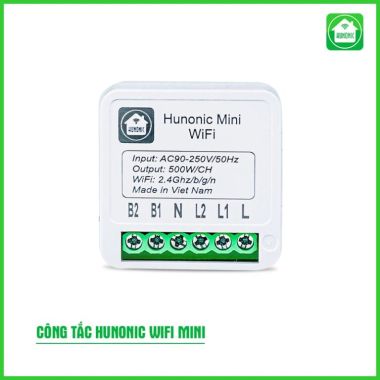 Công tắc Hunonic mini, lắp âm đế điều khiển wifi