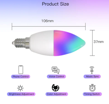 Đèn LED WB-TDC6-RCW-E12-MS thông minh RGBCCT 2700-6500K