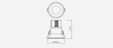 Đèn spotlight viền tròn FD70 IP 40
