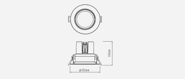Đèn spotlight viền tròn FD70 IP 65