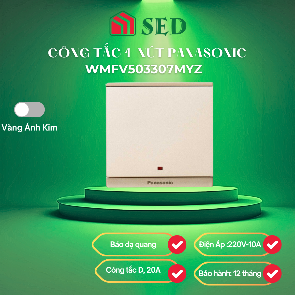 Công Tắc 20A Panasonic Moderva WMFV503307MYZ