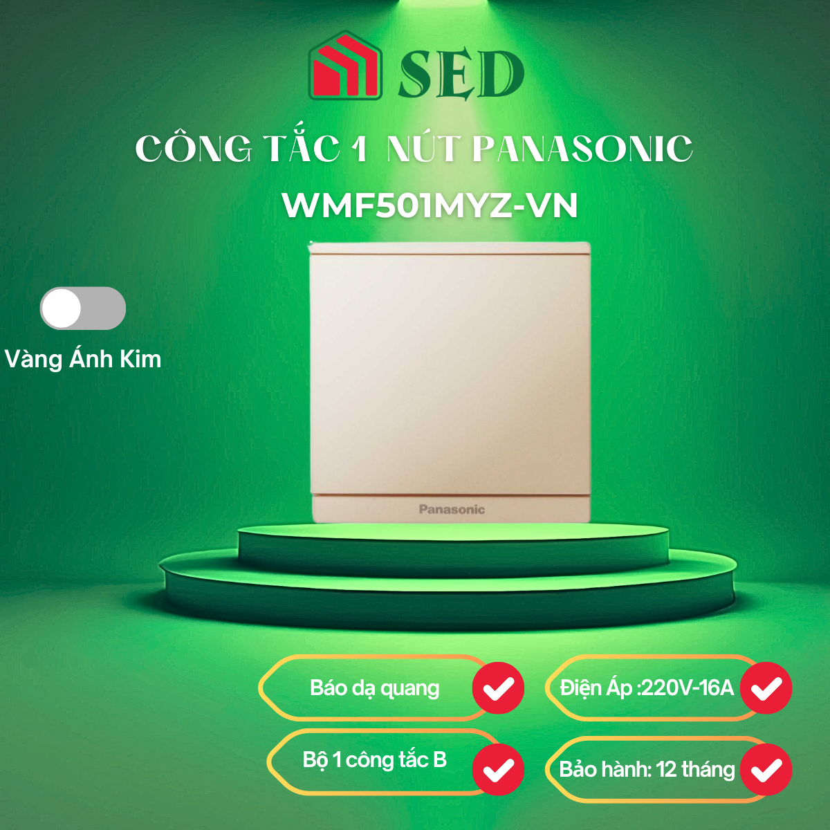 Công Tắc Đơn Panasonic WMF501MYZ-VN