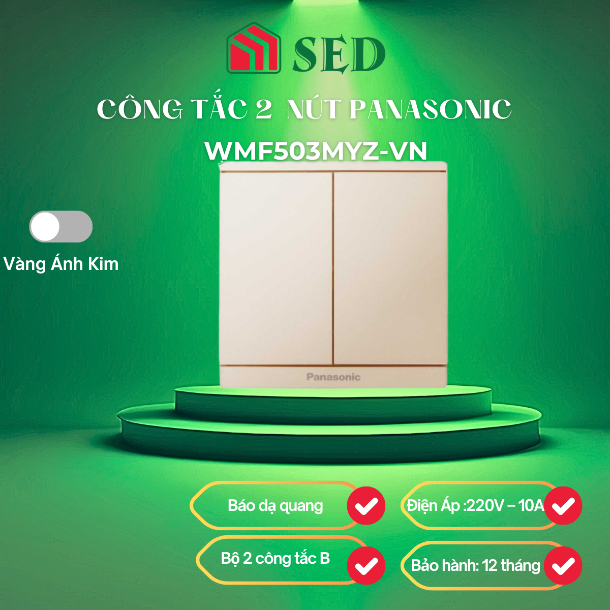 Công Tắc Đôi Panasonic WMF503MYZ-VN