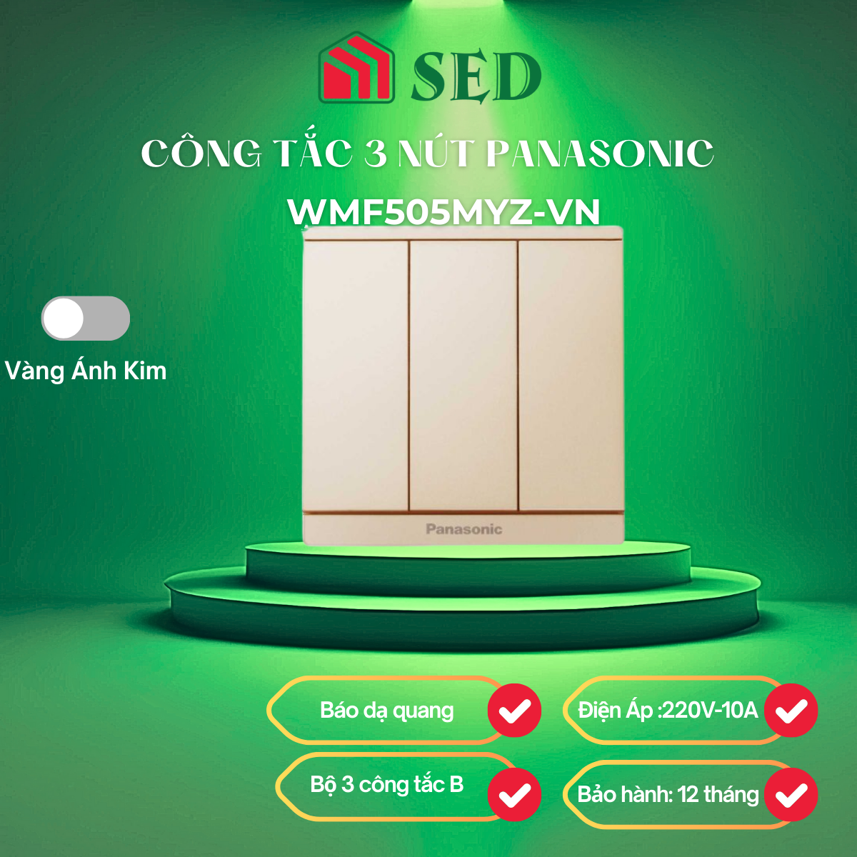 Công Tắc 3 Panasonic WMF505MYZ-VN