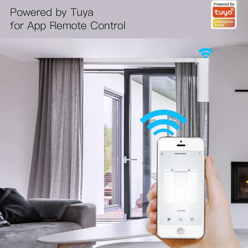 Động cơ rèm CM-PJ-T220-Z với điều khiển từ xa RF DIY của MOES