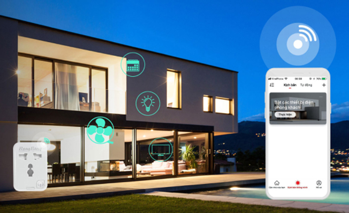 Ổ cắm thông minh wifi đơn Rạng Đông OC.01.WF 16A